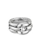 David Yurman Sterling Silver Thoroughbred Cushion Link Ring