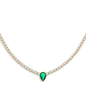 Adinas Jewels Teardrop Tennis Necklace, 16