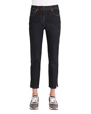 Peserico Women's Frayed Hem Denim Trousers
