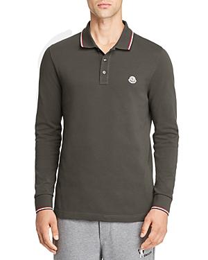 Moncler Maglia Long-sleeve Flag Trimmed Regular Fit Polo Shirt