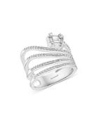 Bloomingdale's Diamond Statement Ring In 14k White Gold, 0.85 Ct. T.w. - 100% Exclusive