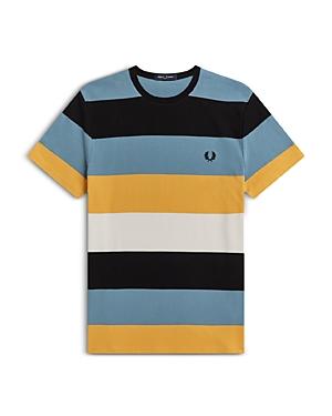Fred Perry Cotton Color Blocked Stripe Tee