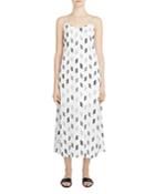 Theory Double Strap Printed Slip Dress