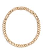 Luv Aj Pave Cuban Chain Link Collar Necklace, 17
