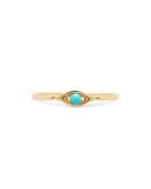 Zoe Chicco 14k Yellow Gold Turquoise Eye Stacking Ring
