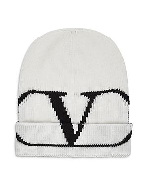 Valentino Garavani Cashmere & Wool Logo Beanie