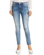 Aqua Embellished Distressed Skinny Jeans In Medium Wash - 100% Exclusive