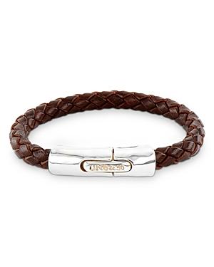 Uno De 50 Stable Braided Leather Snap Bracelet