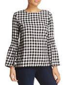 Beachlunchlounge Gingham Bell-sleeve Top