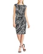 Lauren Ralph Lauren Petites Twist-front Printed Jersey Dress