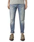 Allsaints Cayton New Tapered Fit Jeans In Light Indigo Blue