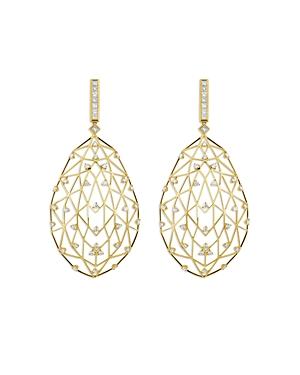 Hueb 18k Yellow Gold Estelar Openwork Diamond Drop Earrings
