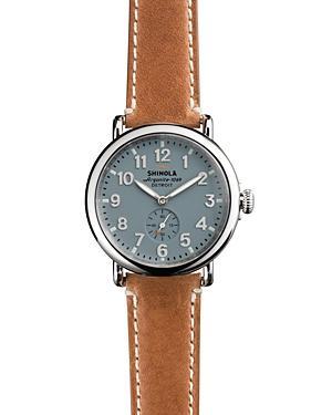 Shinola The Runwell Brown Strap Watch, 41mm