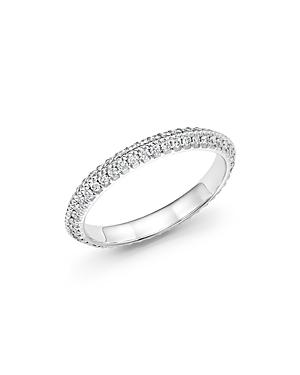 Diamond Micro Pave Knife Edge Eternity Band In 14k White Gold, .30 Ct. T.w. - 100% Exclusive