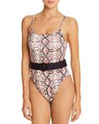 Aqua Belted One Piece Swimsuit - 100% Exclusive
