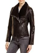 Michael Michael Kors Asymmetric Zip Front Leather Jacket