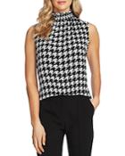 Vince Camuto Sleeveless Houndstooth Top