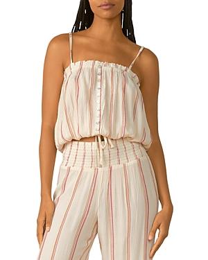 Elan Button Front Cropped Top