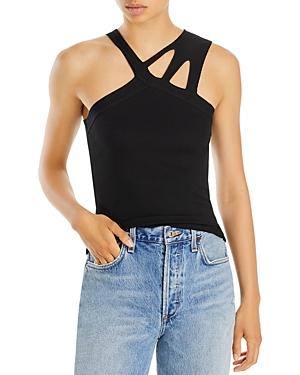 Lna Nomi Asymmetric Ribbed Tank Top