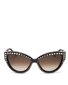 Moschino Studded Cat Eye Sunglasses, 56mm