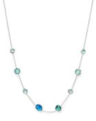 Ippolita Sterling Silver Wonderland Mini Gelato Short Station Necklace In Blue Star, 18