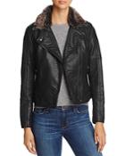 Cupcakes And Cashmere Dita Faux Fur-lined Moto Jacket