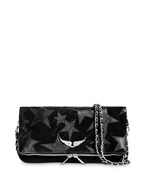 Zadig & Voltaire Rock Suede & Stars Clutch