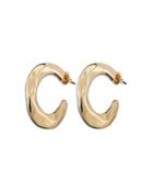 Uno De 50 Nimbo Hoop Earrings In 18k Gold Plated