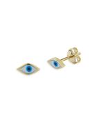 Moon & Meadow 14k Yellow Gold & Mother-of-pearl Evil Eye Stud Earrings - 100% Exclusive