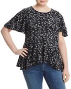 Lucky Brand Plus Floral-print Top