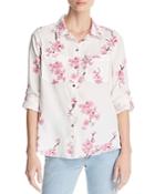 Billy T Cherry Blossom Button-down Top