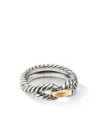 David Yurman Crossover Collection Cable Loop Ring With 18k Yellow Gold