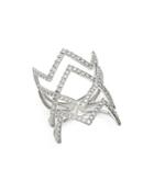 Bloomingdale's Diamond Pave Zigzag Statement Ring In 14k White Gold - 100% Exclusive