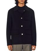 Sandro Wool Double Faced Regular Fit Jacket