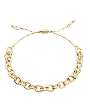 Aqua Cable Chain Link Slider Bracelet In Gold Tone - 100% Exclusive
