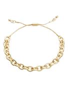 Aqua Cable Chain Link Slider Bracelet In Gold Tone - 100% Exclusive