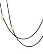 David Yurman Dy Bel Aire Chain Necklace In Black With 14k Gold Accents