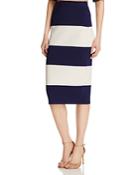 Kendall And Kylie Knit Stripe Pencil Skirt