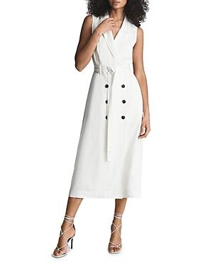 Reiss Mariah Belted Double Breasted Sleeveless Dress