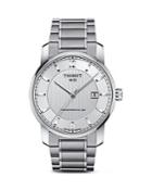 Tissot Men's Titanium Automatic Silver Dial Watch, 40mm