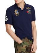 Polo Ralph Lauren Custom Slim Fit Embroidered-crest Mesh Polo