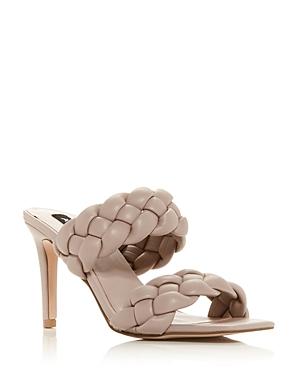 Aqua Women's Twist Braided High Heel Slide Sandals - 100% Exclusive