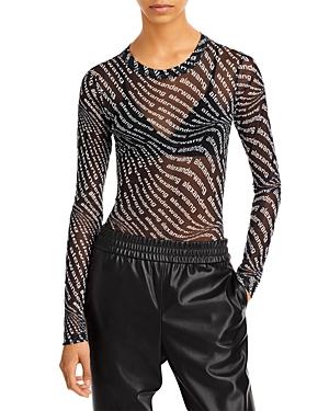 Alexanderwang.t Logo Print Long Sleeve Tee