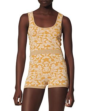 Sandro Anastasia Jacquard Knit Cropped Bra Top