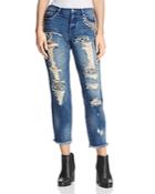 Blanknyc Rhinestone-embellished Girlfriend Jeans In Bedazzled - 100% Exclusive
