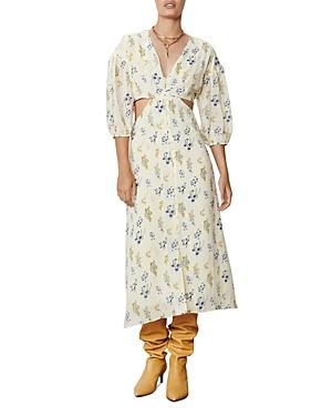 Ba & Sh Adele Knotted Waist Midi Dress