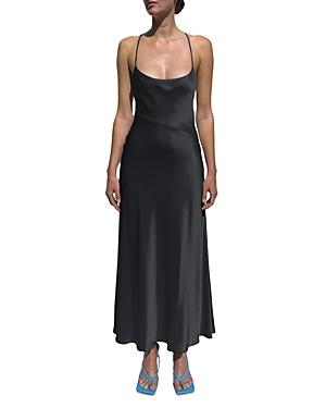 Galvan Serena Back Tie Midi Dress