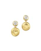 Marco Bicego 18k White & Yellow Gold Diamond Pave Jaipur Link Drop Earrings - 100% Exclusive