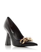 Versace Women's Leather Chain High Heel Sandals