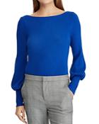 Lauren Ralph Lauren Ribbed Puff-sleeve Sweater